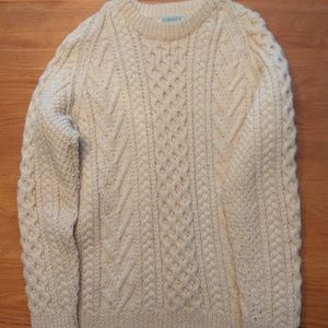 Wool sweater from Ireland, hand knit